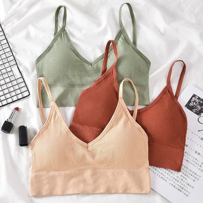 ZXYOUPING Kit 4 Seamless Bra Set – Sexy Beautiful Back Cotton-Blend Wireless