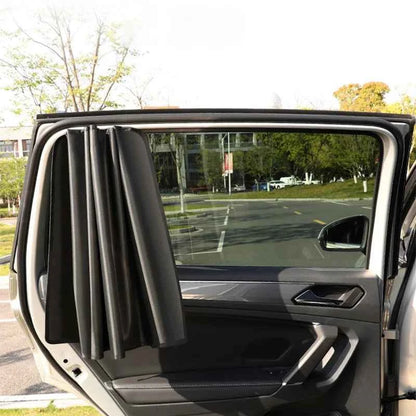 SEAMETAL 2Pcs Car Side Window Sun Shade Curtain Summer Sun Protection Sunshade Cover UV Reflective Magnetic Car Privacy Curtains