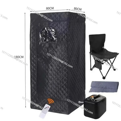 Full Body Steam Sauna Tent – 1-Person Home Spa, 3L Steamer with Remote Control & Timer