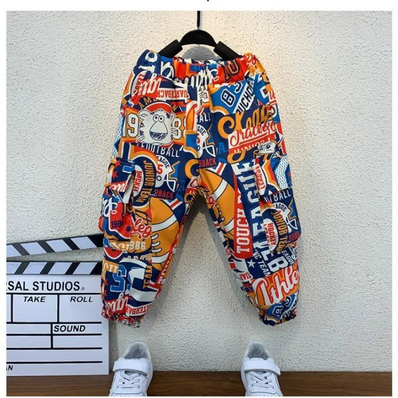 Children's Clothing Set Spring and Autumn Fashion 2024 Boys' Baby Jacket Pants Children's Fashionable Casual Two Piece Set Shello's Creative Boutique