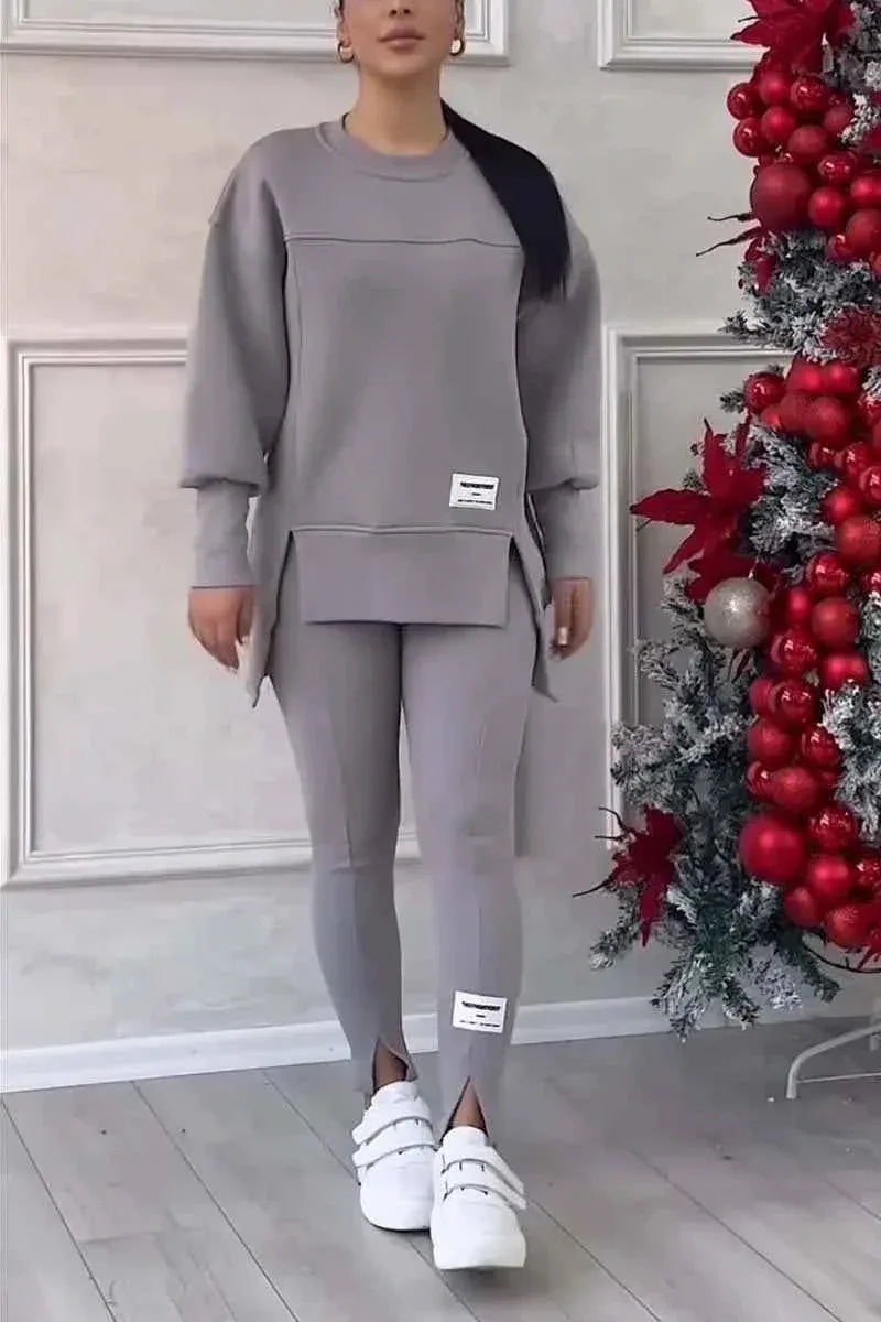 Women's Hooded Two Piece Activewear Set - Sweatshirt & Pencil Pants Outfit - Shello's Creative Boutique