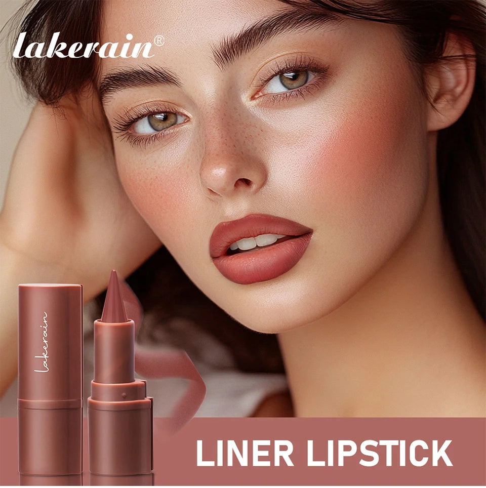 Lakerain Lip Liner Matte Black Brown Velvet Lipstick Waterproof Non Sticky Contouring Tint Lipliner Crayon Lip Makeup - Shello's Creative Boutique