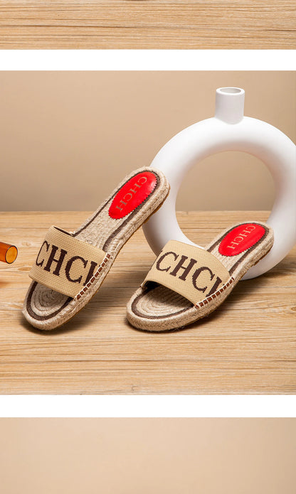 Women's Handmade Hemp Bottom Sandals - Simple Comfortable Beach Slippers - Shello's Creative Boutique