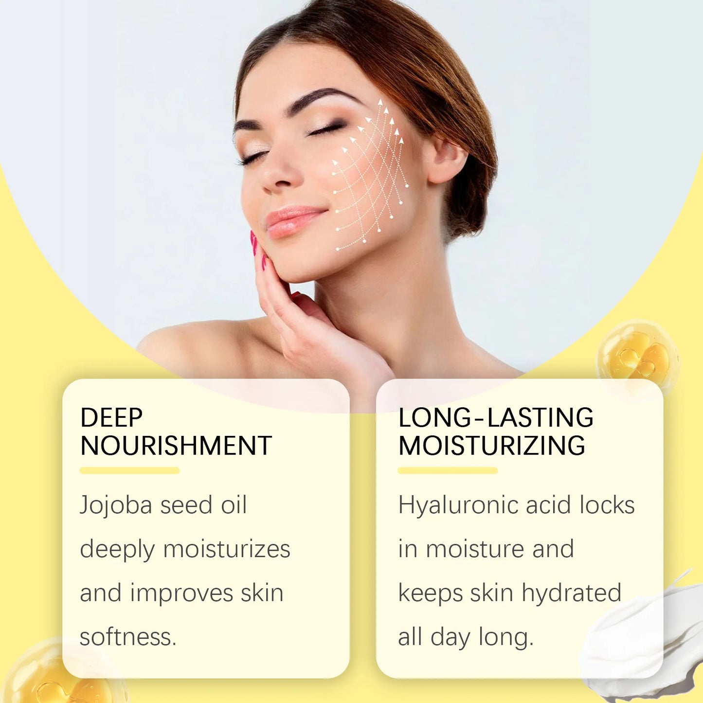 Deep Hydration Face Cream Moisturizing Nourish Tighten Skin Fade Fine Lines Wrin-kle Repair Brighten Smooth Collagen Boost Cream - Shello's Creative Boutique