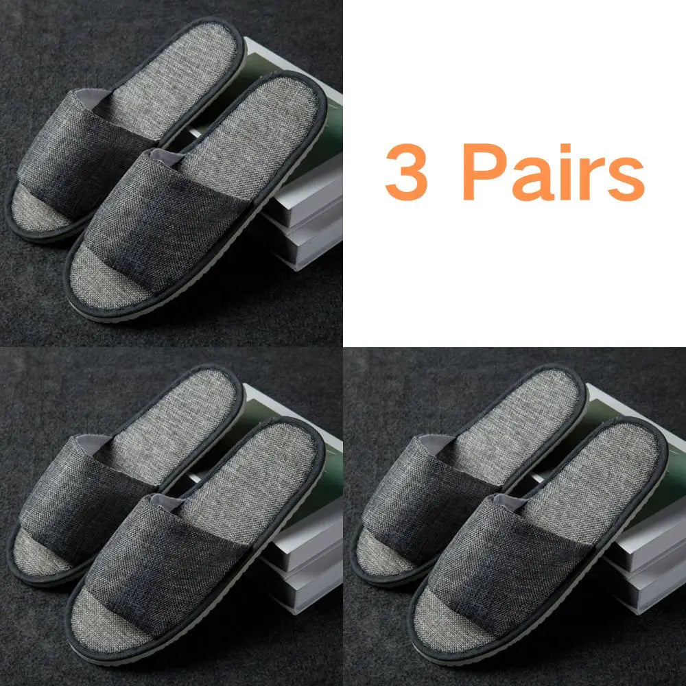 Disposable Guest Slippers - 3 Pairs Non-Slip Indoor Set - Shello's Creative Boutique