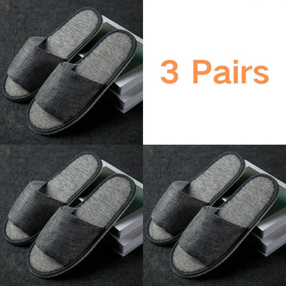 Disposable Guest Slippers - 3 Pairs Non-Slip Indoor Set - Shello's Creative Boutique