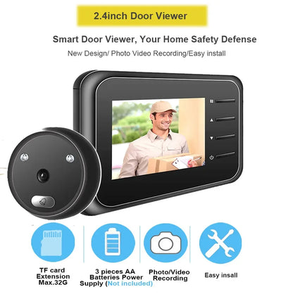 2.4 Inch Video Peephole Doorbell Camera with Night Vision