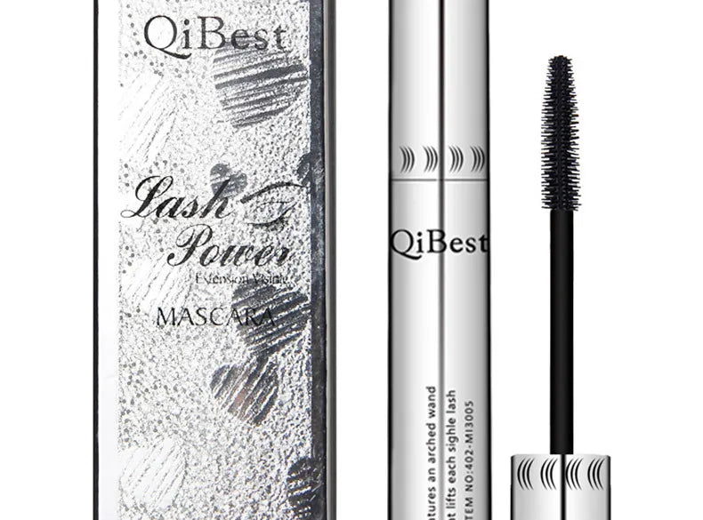 Qibest Silver Tube Mascara Waterproof Long & Curling Black Eyelashes Easy Removal No Dizziness Everlastingly Lasting - Shello's Creative Boutique