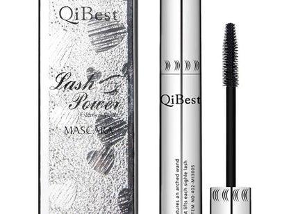 Qibest Silver Tube Mascara Waterproof Long & Curling Black Eyelashes Easy Removal No Dizziness Everlastingly Lasting - Shello's Creative Boutique
