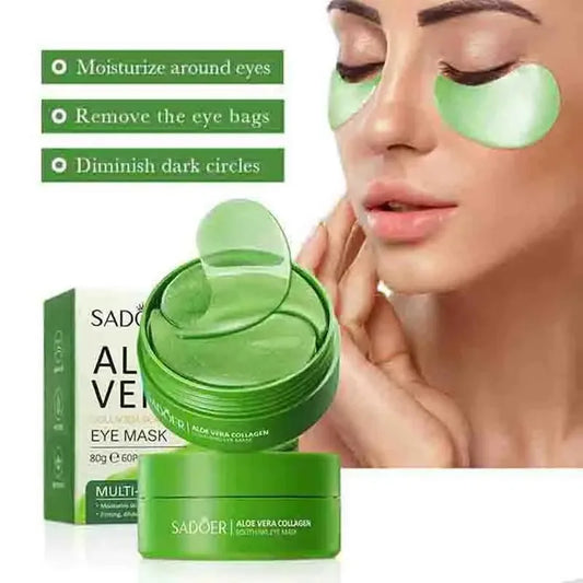 60pcs Aloe Vera Collagen Eye Mask Anti Dark Circles Eyes Bags Moisturizing Anti-Wrinkles Eye Patches Eyes Skin Care Products - Shello's Creative Boutique