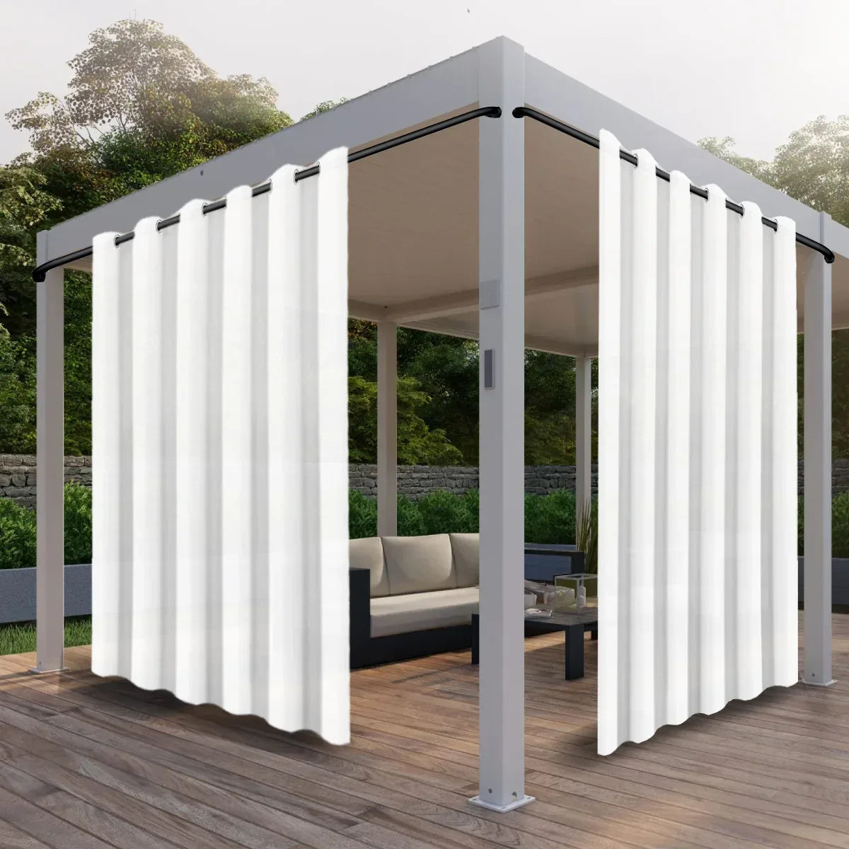 Heavy-Duty Waterproof Outdoor Curtains – UV Guard Grommet Drapes (2 Pack) - Shello's Creative Boutique