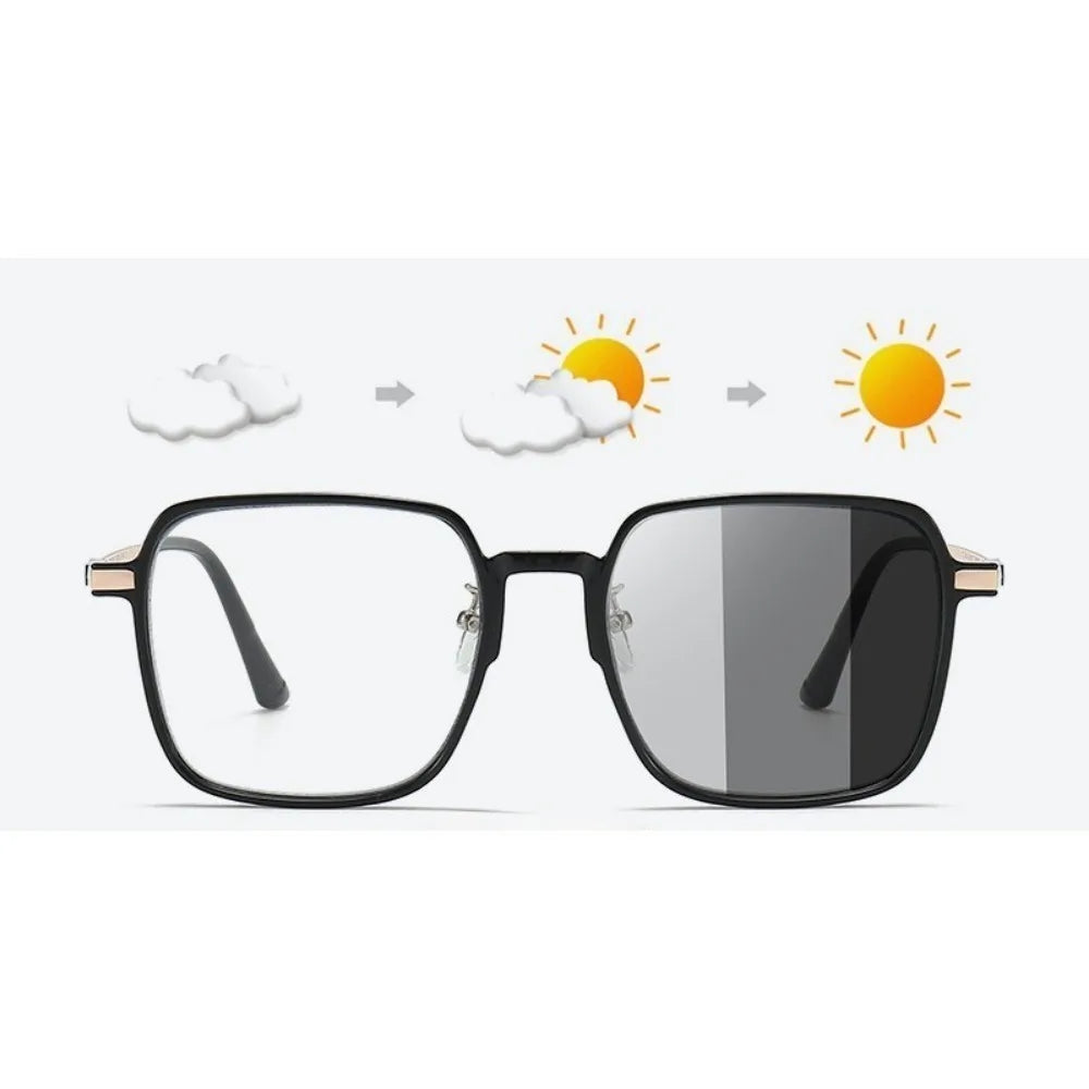Photochromic Anti Radiation Glasses - Metal Frame Blue Light Blocking Eyewear - Shello's Creative Boutique