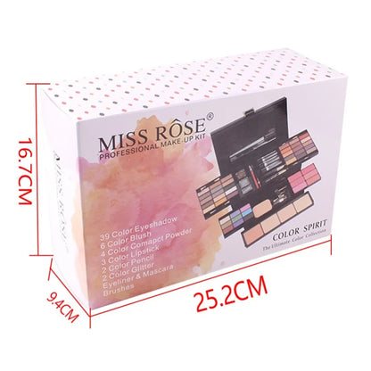 MISS ROSE Makeup Set Box Professional Eyeshadow Lip Gloss Stick Foundation Blush Powder Makeup Kit Maquiagem Cosmetics - Shello's Creative Boutique