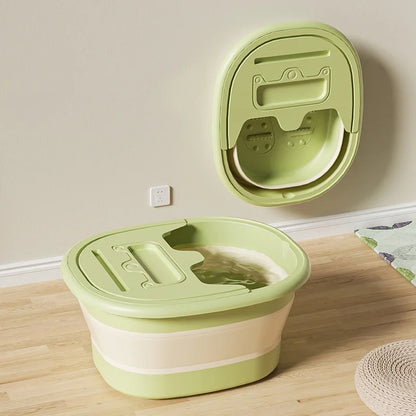 Foldable Foot Spa Bath Tub with Massage Bumps & Thermal Lid