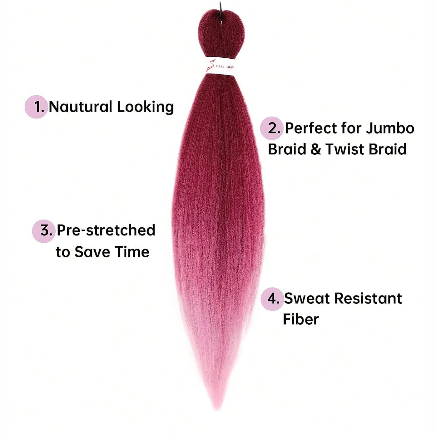 Pre-Stretched Jumbo Braiding Hair 26 Inch - Synthetic Afro Crochet Braids