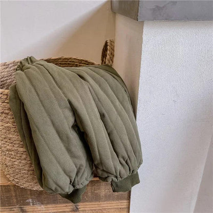 Winter Cotton-Padded Kids Harem Trousers – Unisex Full-Length Thermal Pants (Ages 2–7) - Shello's Creative Boutique