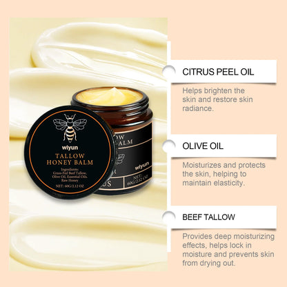 Tallow Honey Cream Glow Hydrating Skin Improve Elasticity Soft Bleaching Improve Dullness Firming Face Body Moisturizer Lotion - Shello's Creative Boutique