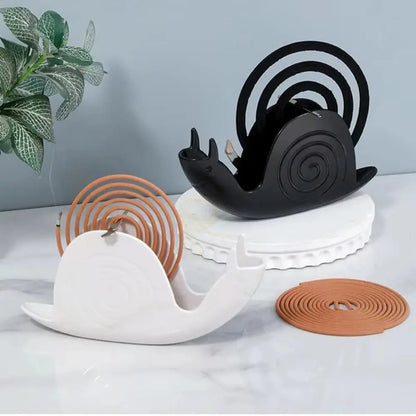 Mosquito Coil Holder & Ash Tray – Snail Shape Fireproof Rack