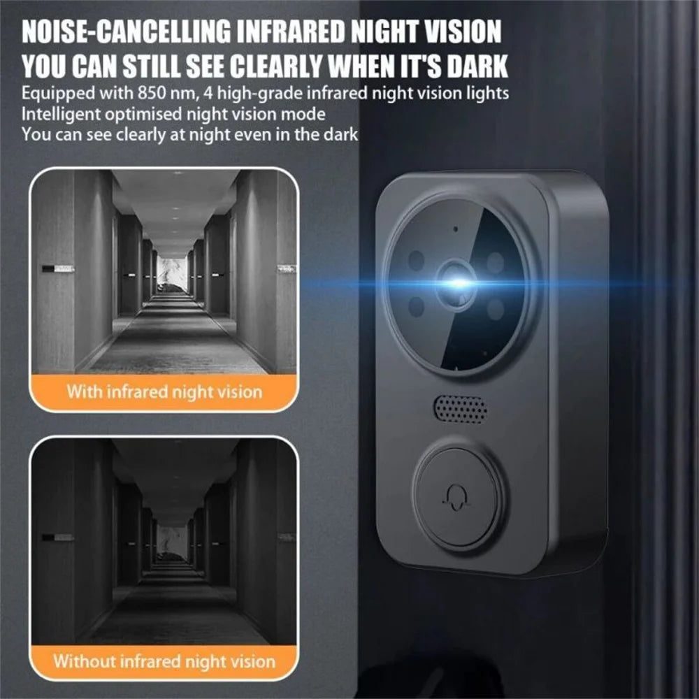 WiFi Video Doorbell Camera Bundle with HD Night Vision, Motion Detection & Cloud Storage