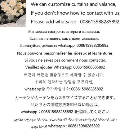 European Water Soluble Embroidery Curtains - Elegant Embroidered Drapes with Yarn for Living & Dining Room