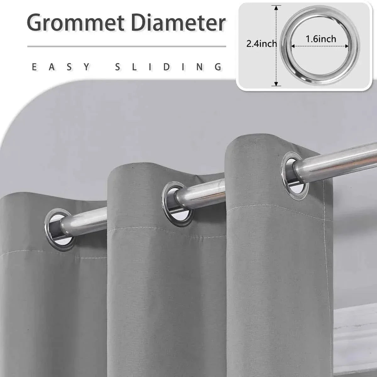 Solid Blackout Curtains with Grommets - Total Privacy Drapes for Bedroom - Shello's Creative Boutique