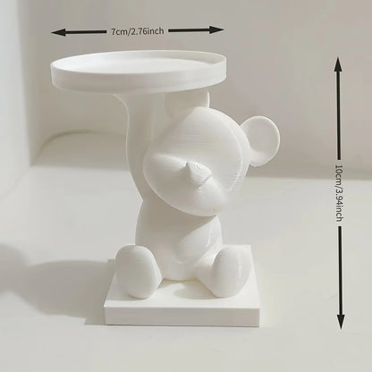 Polar Bear Seated Tray – Decorative Key & Trinket Storage Tray Gift for Home Décor
