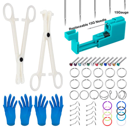 Body Piercing Jewellery Kit – Stainless Steel & Acrylic