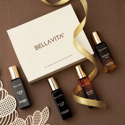 Bella Vita Luxury Man Perfume Gift Set 4 x 20 ml for Men with KLUB, OUD, CEO, G.O.A.T Perfume | Woody, Citrusy Long Lasting EDP - Shello's Creative Boutique