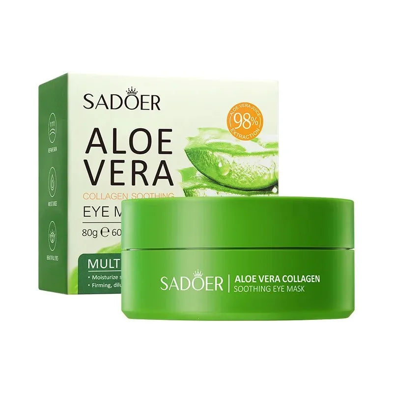 60pcs Aloe Vera Collagen Eye Mask Anti Dark Circles Eyes Bags Moisturizing Anti-Wrinkles Eye Patches Eyes Skin Care Products - Shello's Creative Boutique