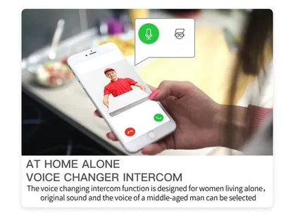 Wireless WiFi Video Doorbell with HD Camera, Night Vision & Voice Change
