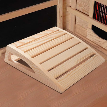 Solid Wood Sauna Headrest Pillow – Ergonomic Neck Support for Sauna & Steam Room
