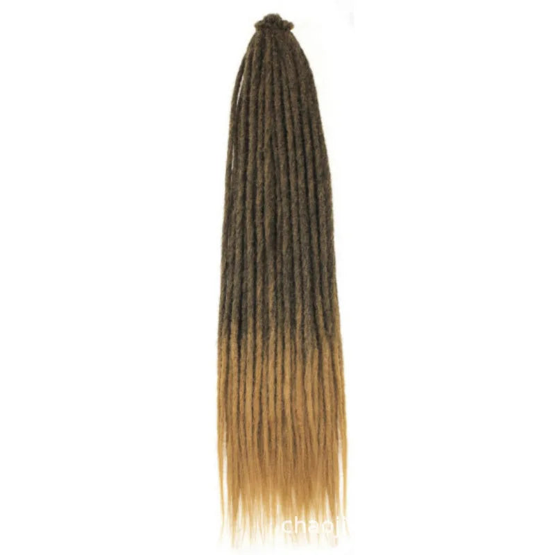 24" Straight Dreadlock Clip-In Extensions - 10 Strands Synthetic Hair - Shello's Creative Boutique