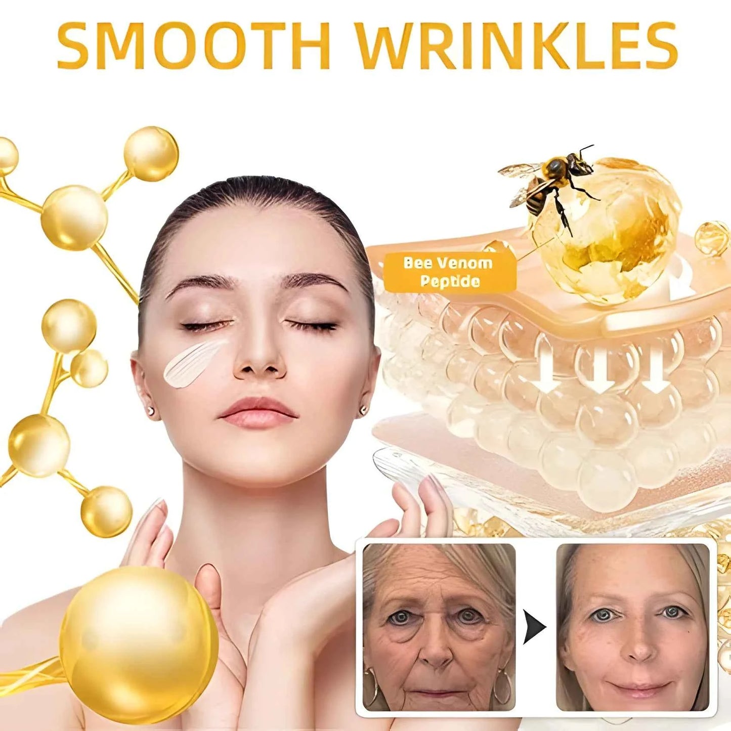 Bee Lifting Firming Cream - Skin Firming Cream - Reduces Fine Lines - Use Natural Collagen to Enhance and Moisturize the Skin