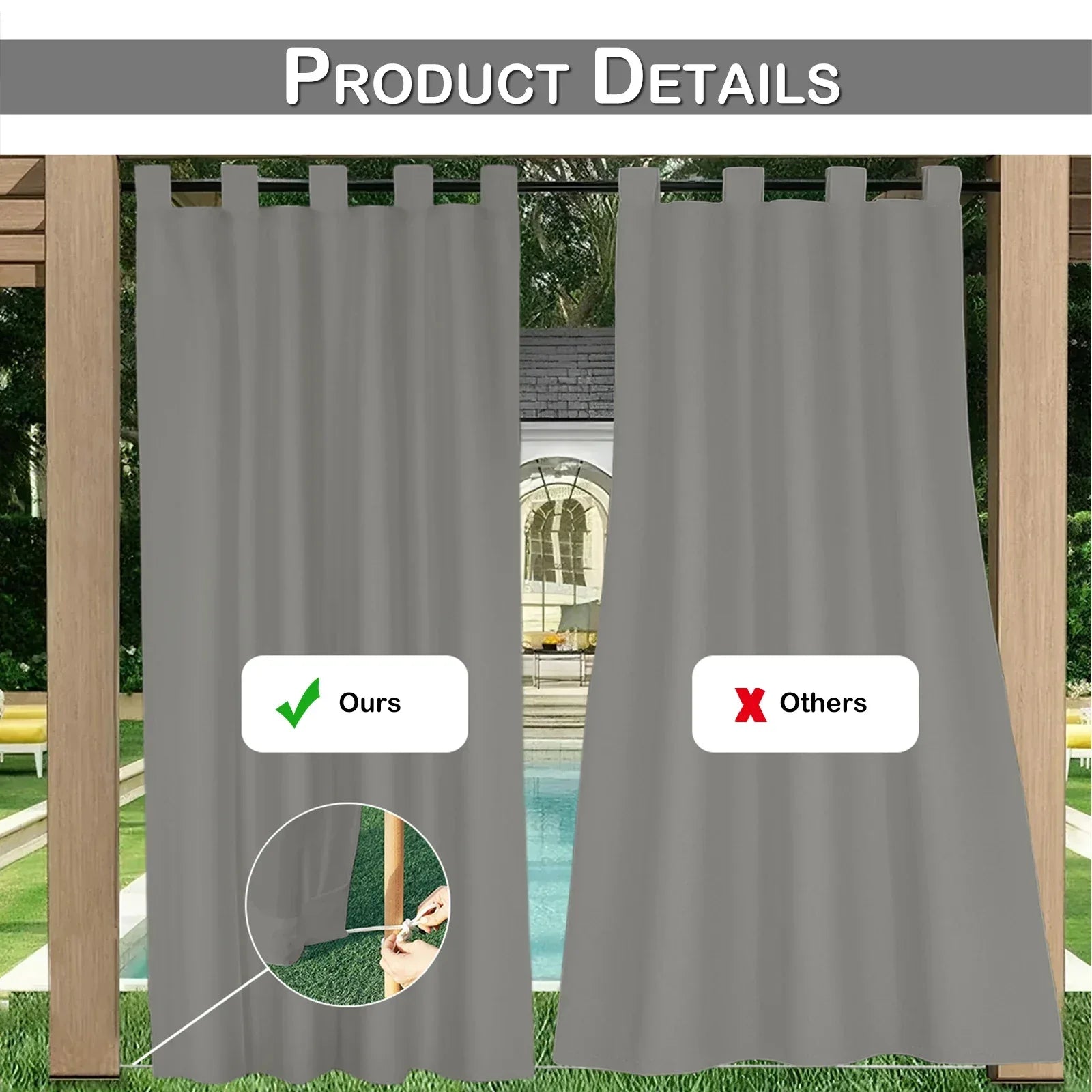 Outdoor Blackout Curtains – Waterproof Patio Drapes - Shello's Creative Boutique