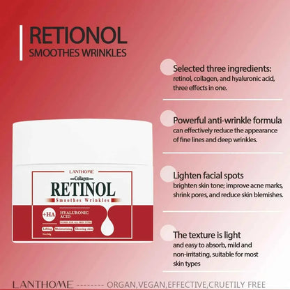 eelhoe 3-in-1 Whitening & Repair Cream – Retinol + Collagen + Hyaluronic Acid – 50ml - Shello's Creative Boutique