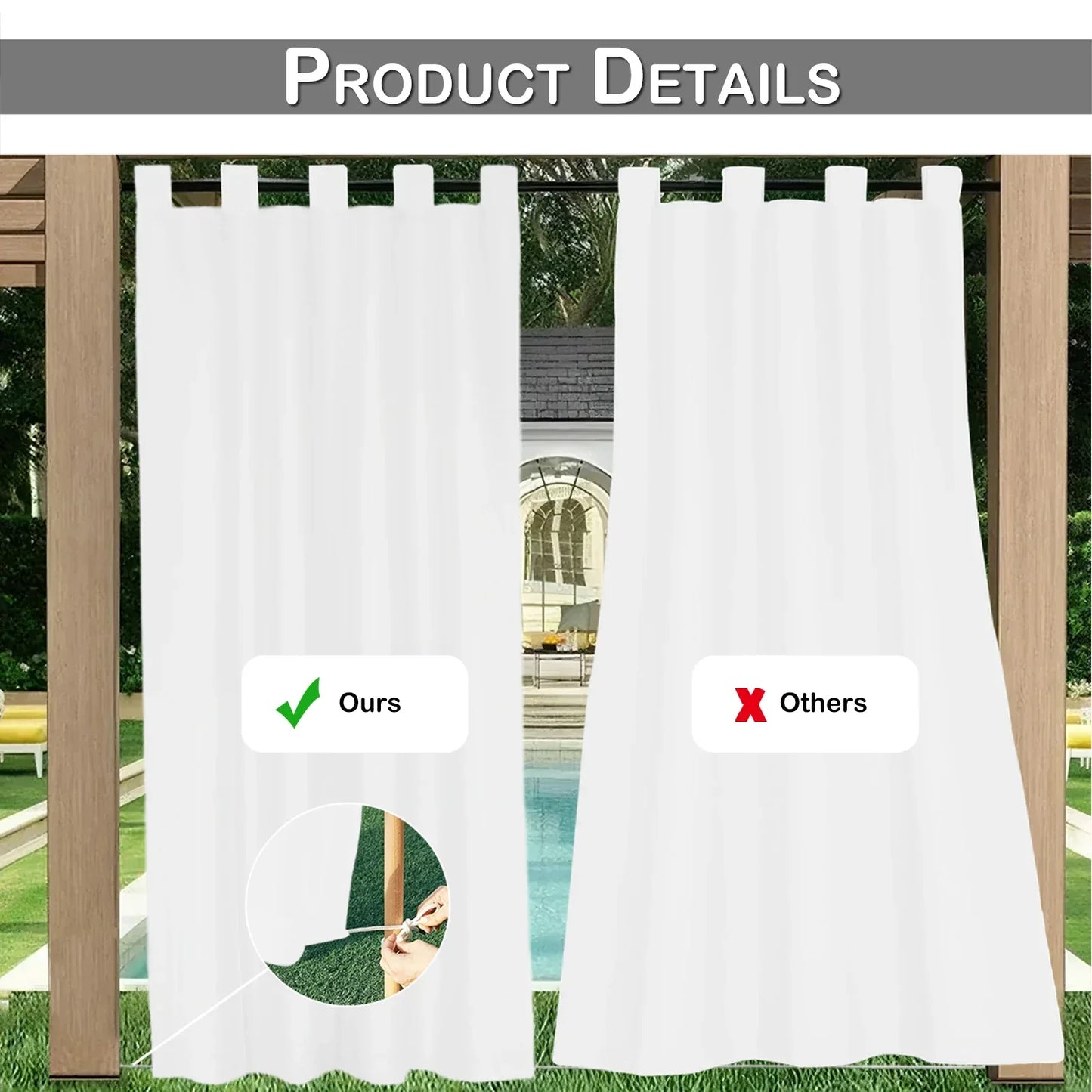 Outdoor Blackout Curtains – Waterproof Patio Drapes - Shello's Creative Boutique