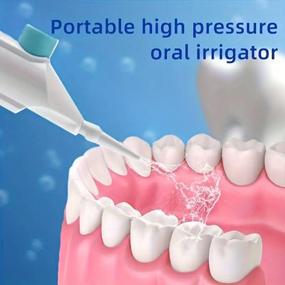 Portable Water Flosser - Manual High Pressure Oral Irrigator for Teeth Cleaning