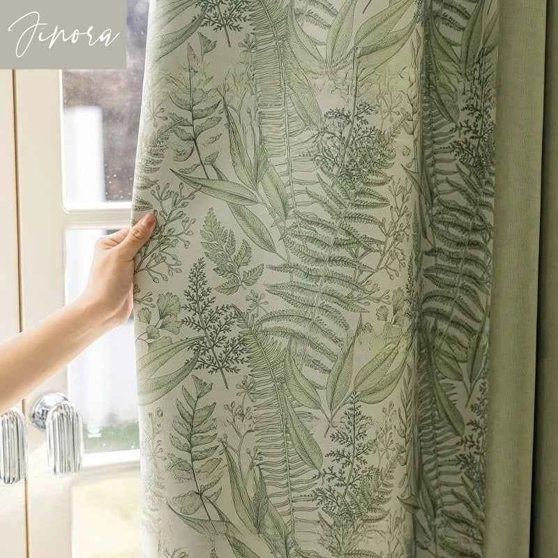 Custom Size French Spliced curtains for Living Room Bedroom Light Luxury Blackout Curtains Thickened Chenille White Tulle