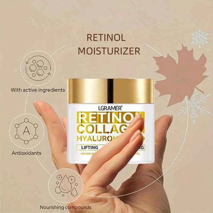 Retinol Face Cream Moisturizing Wrinkle Remover Collagen Hyaluronic Acid Creams Skin Care Cosmetic for Women&Men