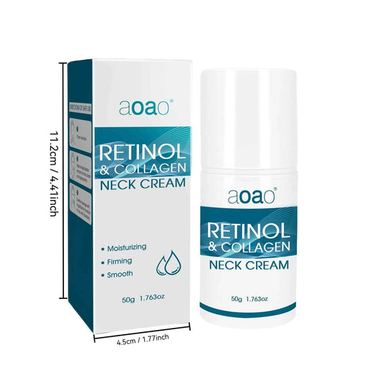 Retinol & Collagen Neck Cream - 50g | Firming, Moisturizing & Lifting | Hyaluronic Acid for All Skin Types