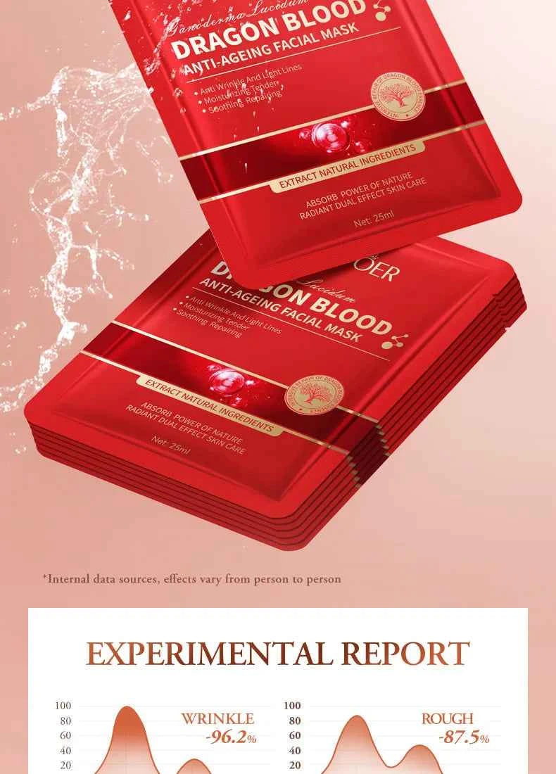 5/10pcs SADOER Dragon Blood Facial Masks for Face Moisturizing Anti-aging Hydrating Face Mask Facial Skin Care Products