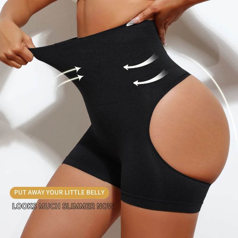 High Waist Shapewear Shorts - Butt Lifter Control Panty