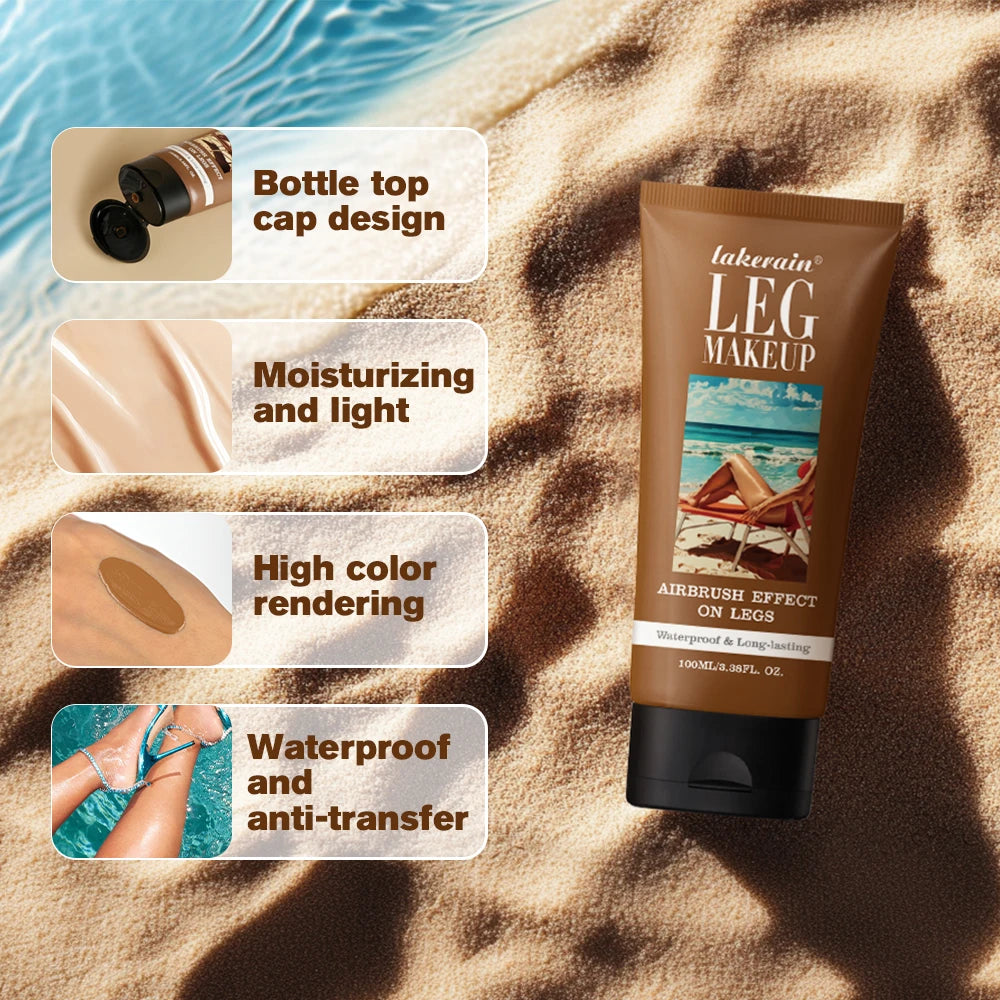 100ml Leg Makeup Long-lasting Waterproof And Anti-Transfer Concealer Even Skin Tone Wheat Tan Brown Liquid Foundation - Shello's Creative Boutique