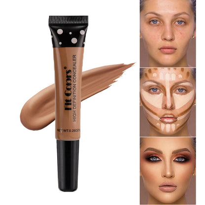 Nude Makeup Facial Foundation Waterproof Cover Blemish Base Fluid Concealer Oil Control Lasting Brighten Skin BB Cream Cosmetics - Shello's Creative Boutique