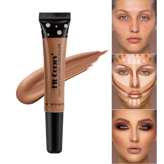 Nude Makeup Facial Foundation Waterproof Cover Blemish Base Fluid Concealer Oil Control Lasting Brighten Skin BB Cream Cosmetics - Shello's Creative Boutique