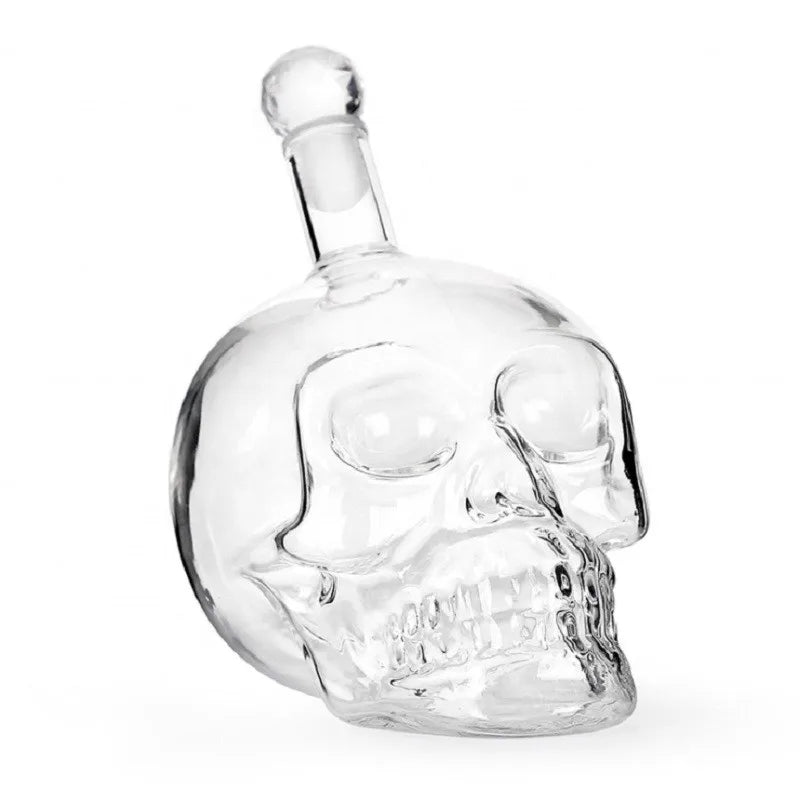 Skull Head Crystal Decanter & Glass Set – Gothic Bar Whisky Vodka Wine Spirits