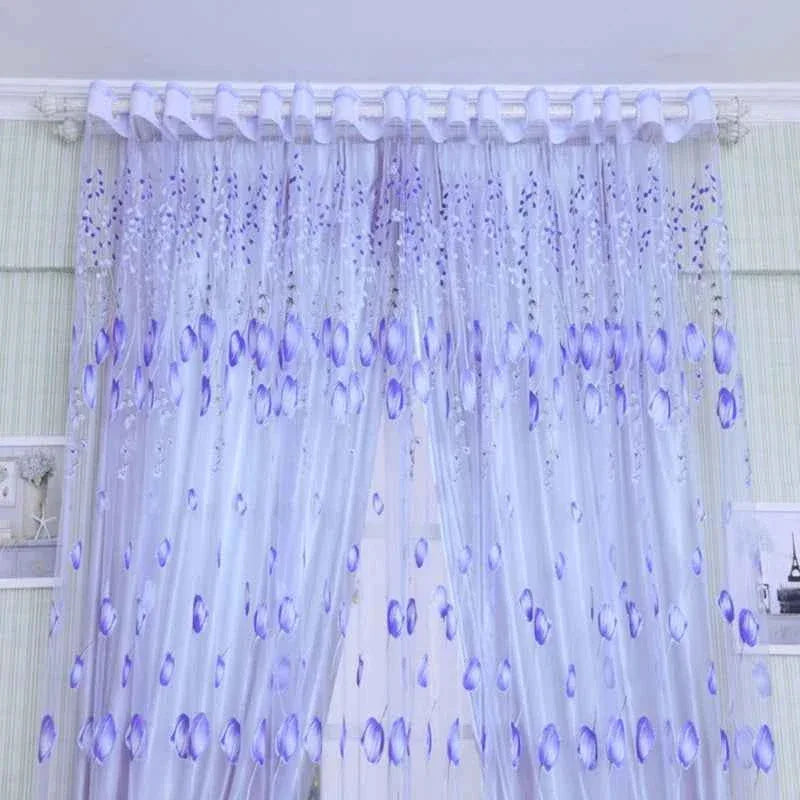 Beeinch Floral Tulle Curtains - Modern Sheer Window Panels for Living Room & Bedroom - Shello's Creative Boutique
