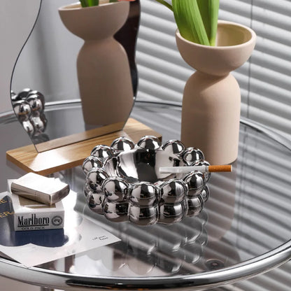 Electroplated Ceramic Ashtray – Decorative Smoking Accessory & Car Ash Tray