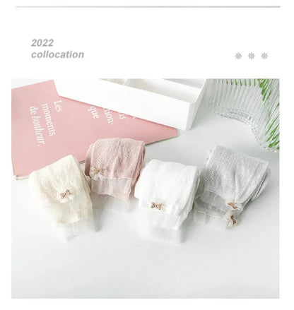 Soft Mesh Lace Summer Leggings for Girls – Hollow-Out Cotton Blend Pants (Ages 1–3) - Shello's Creative Boutique