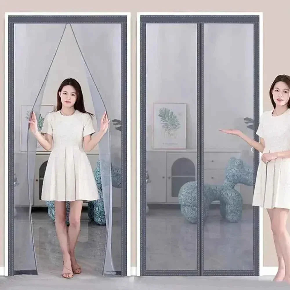 Magnetic Door Curtain - Auto-Close Anti-Mosquito Screen with No Drilling Installation (100x210cm) - Shello's Creative Boutique